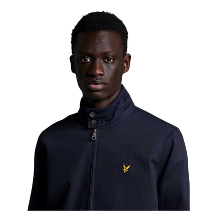 Navy - Side - Lyle & Scott Mens Full Zip Harrington Jacket