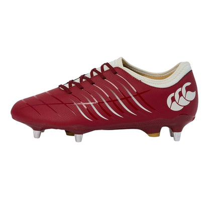 Red Dahlia - Side - Canterbury Mens Phoenix 2.0 Lace Up Soft Ground Rugby Boots