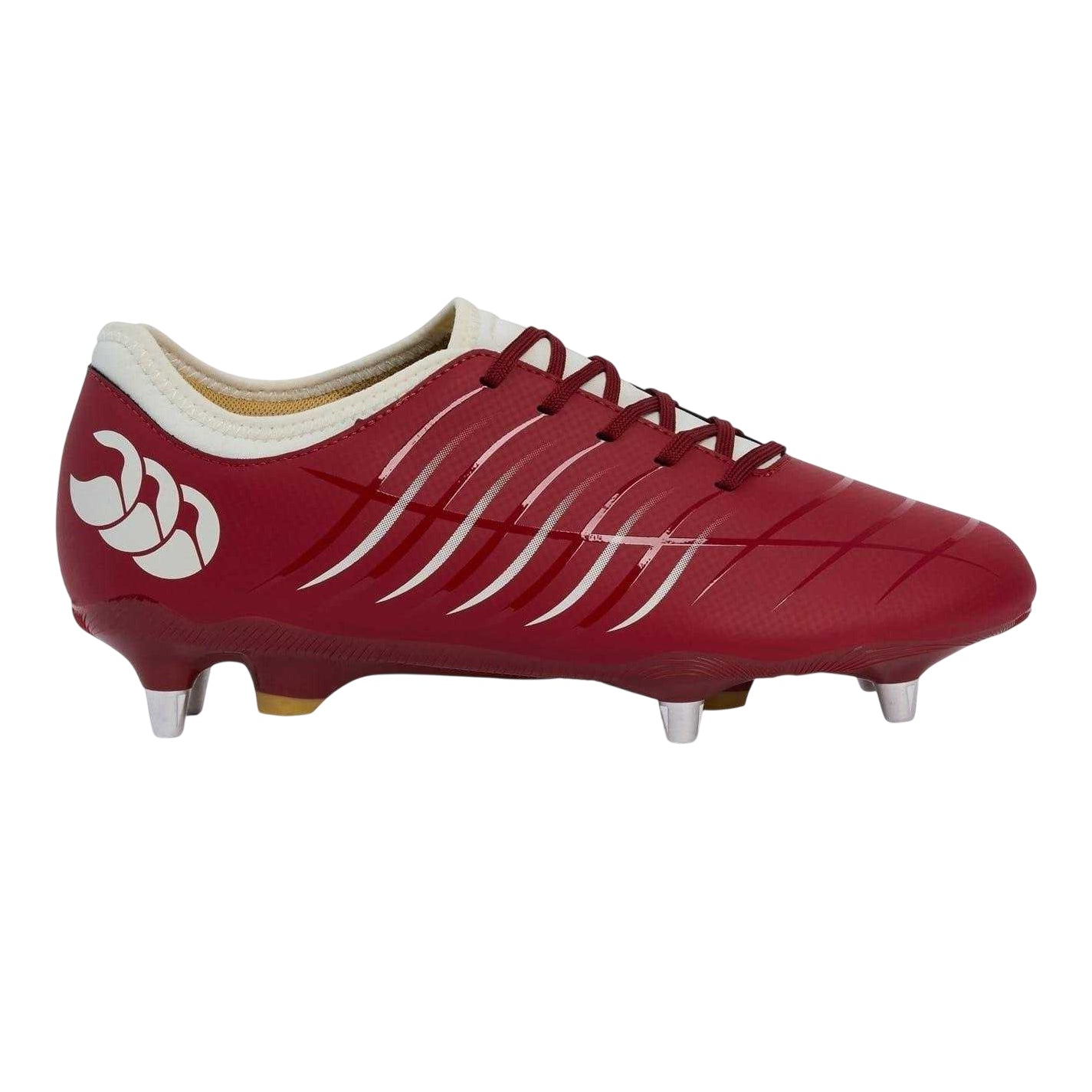 Red Dahlia - Front - Canterbury Mens Phoenix 2.0 Lace Up Soft Ground Rugby Boots
