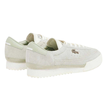 Khaki Green - Back - Lacoste Womens-Ladies Aura Suede Trainers