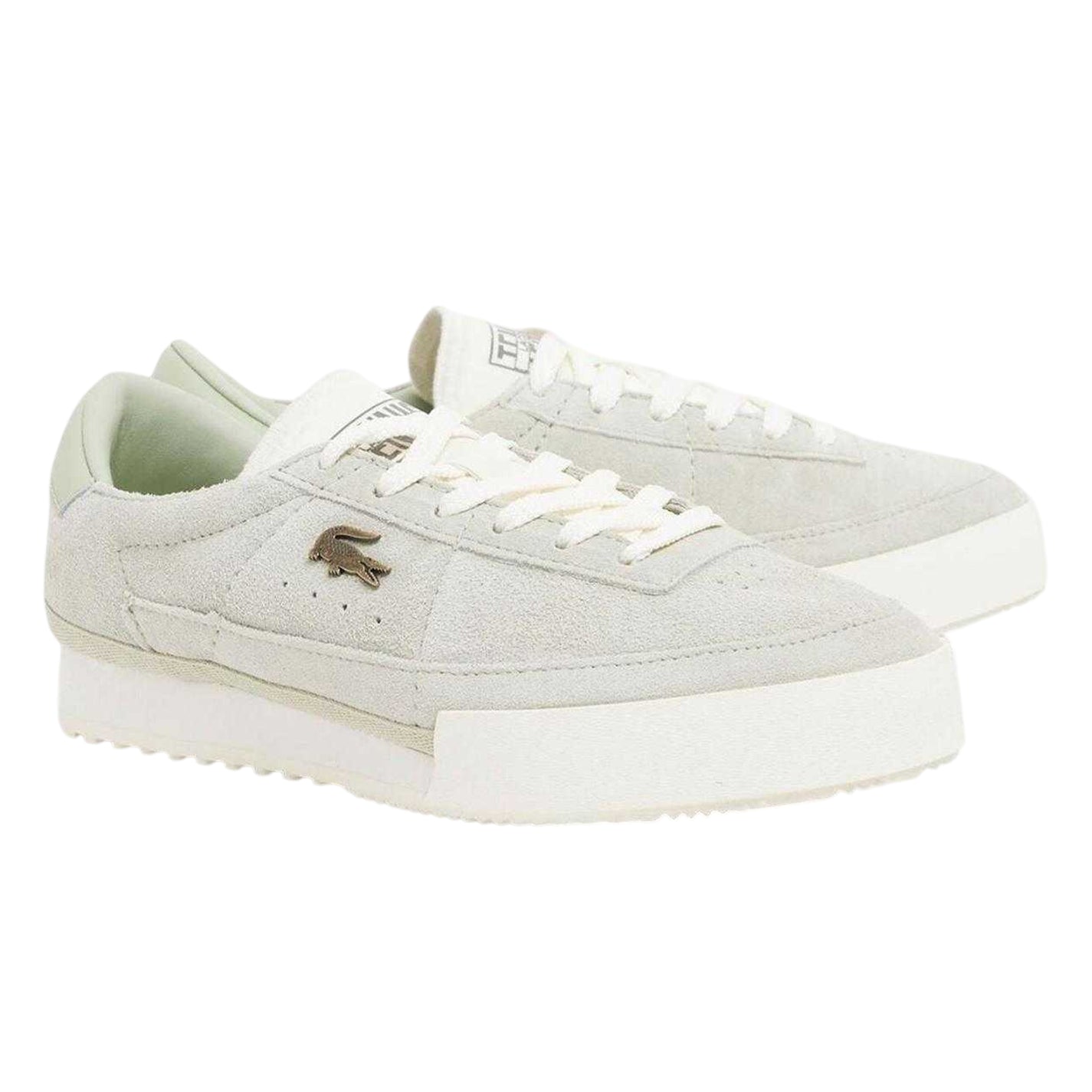 Khaki Green - Lifestyle - Lacoste Womens-Ladies Aura Suede Trainers