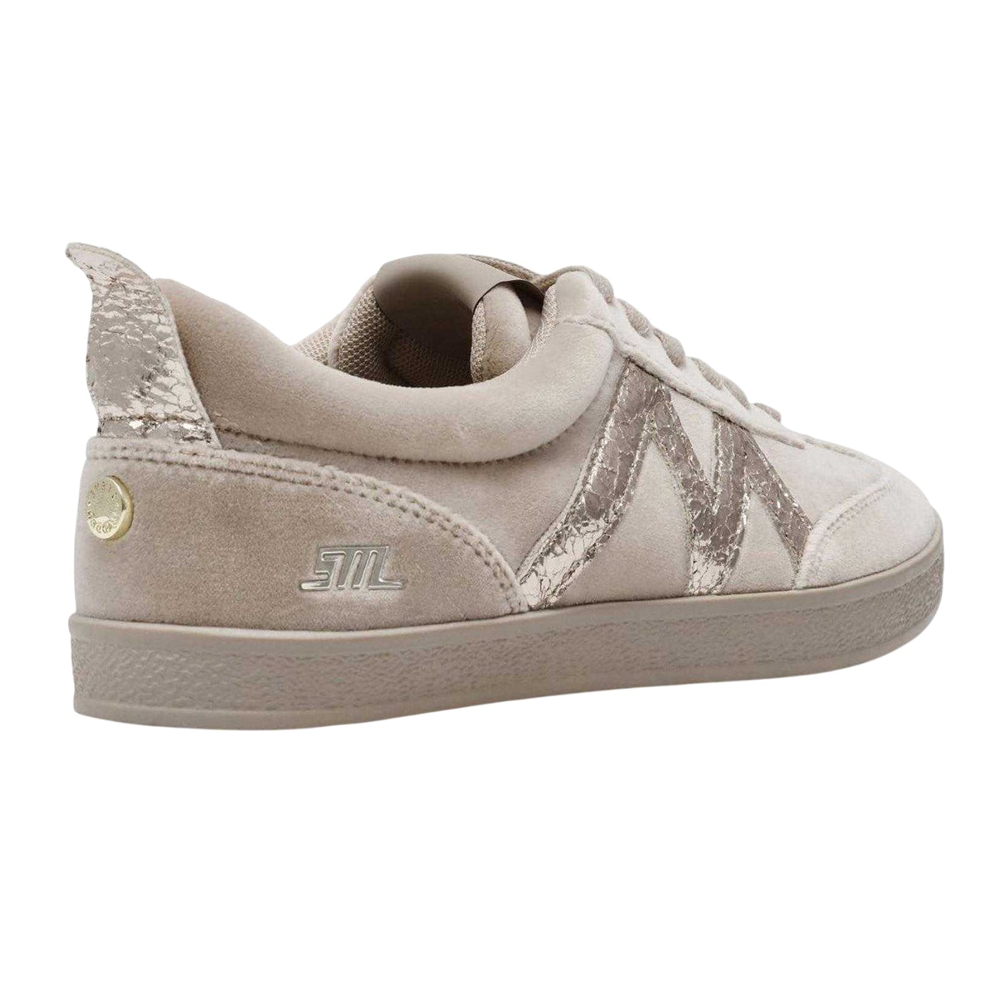 Mushroom - Lifestyle - Steve Madden Womens-Ladies Metallic Suede Trainers