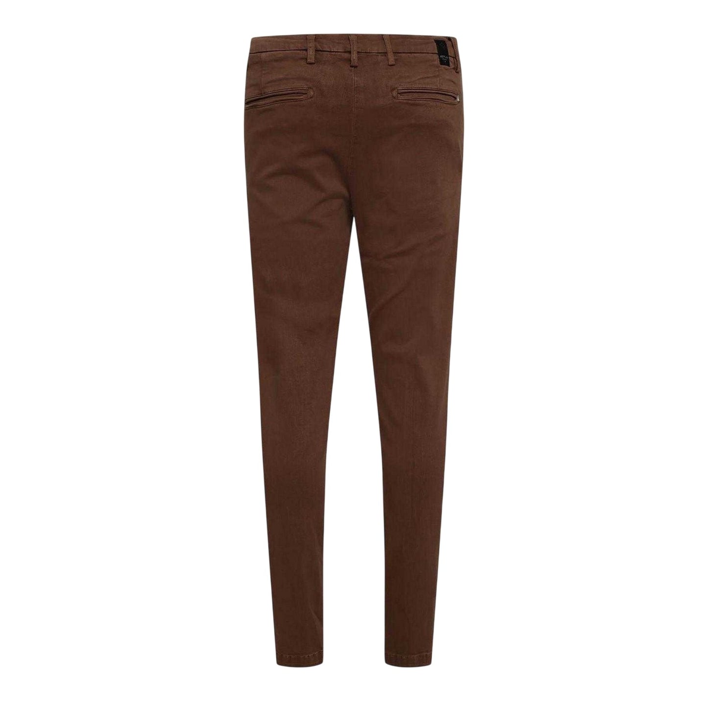 Brown - Back - Replay Mens Benni Regular Chinos