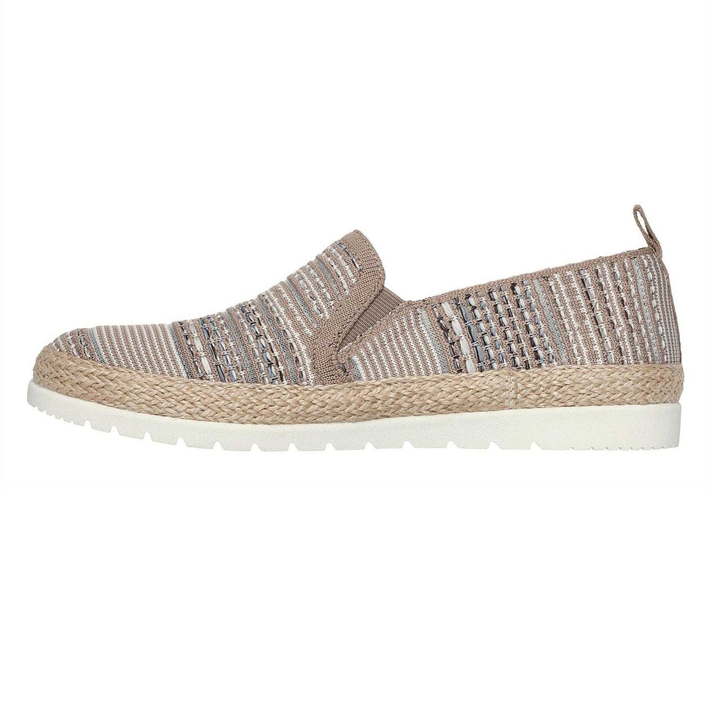 Multicoloured - Back - Skechers Womens-Ladies Twin Gore Woven Slip-on Espadrilles