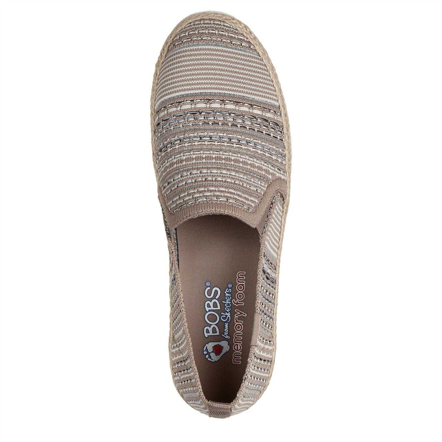 Multicoloured - Side - Skechers Womens-Ladies Twin Gore Woven Slip-on Espadrilles