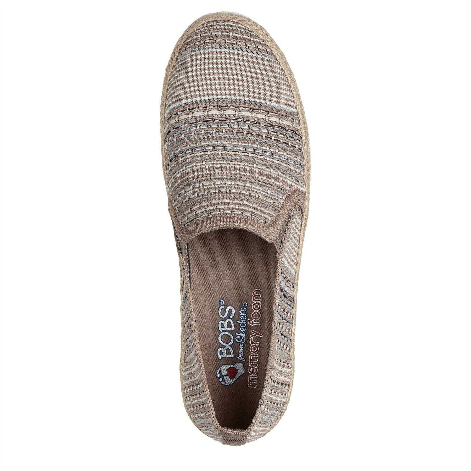Multicoloured - Side - Skechers Womens-Ladies Twin Gore Woven Slip-on Espadrilles