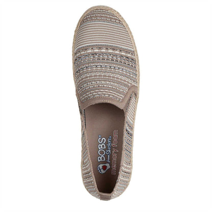 Multicoloured - Side - Skechers Womens-Ladies Twin Gore Woven Slip-on Espadrilles