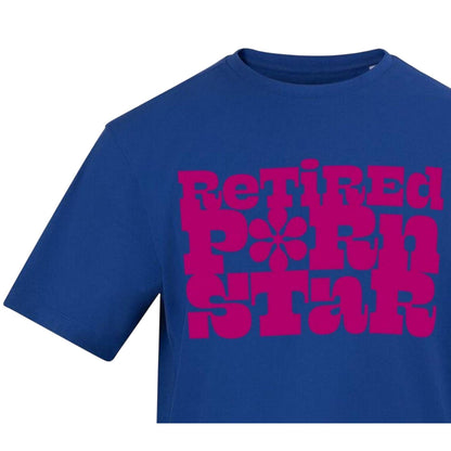Blue - Back - AWD Mens Retired Printed Cotton T-Shirt