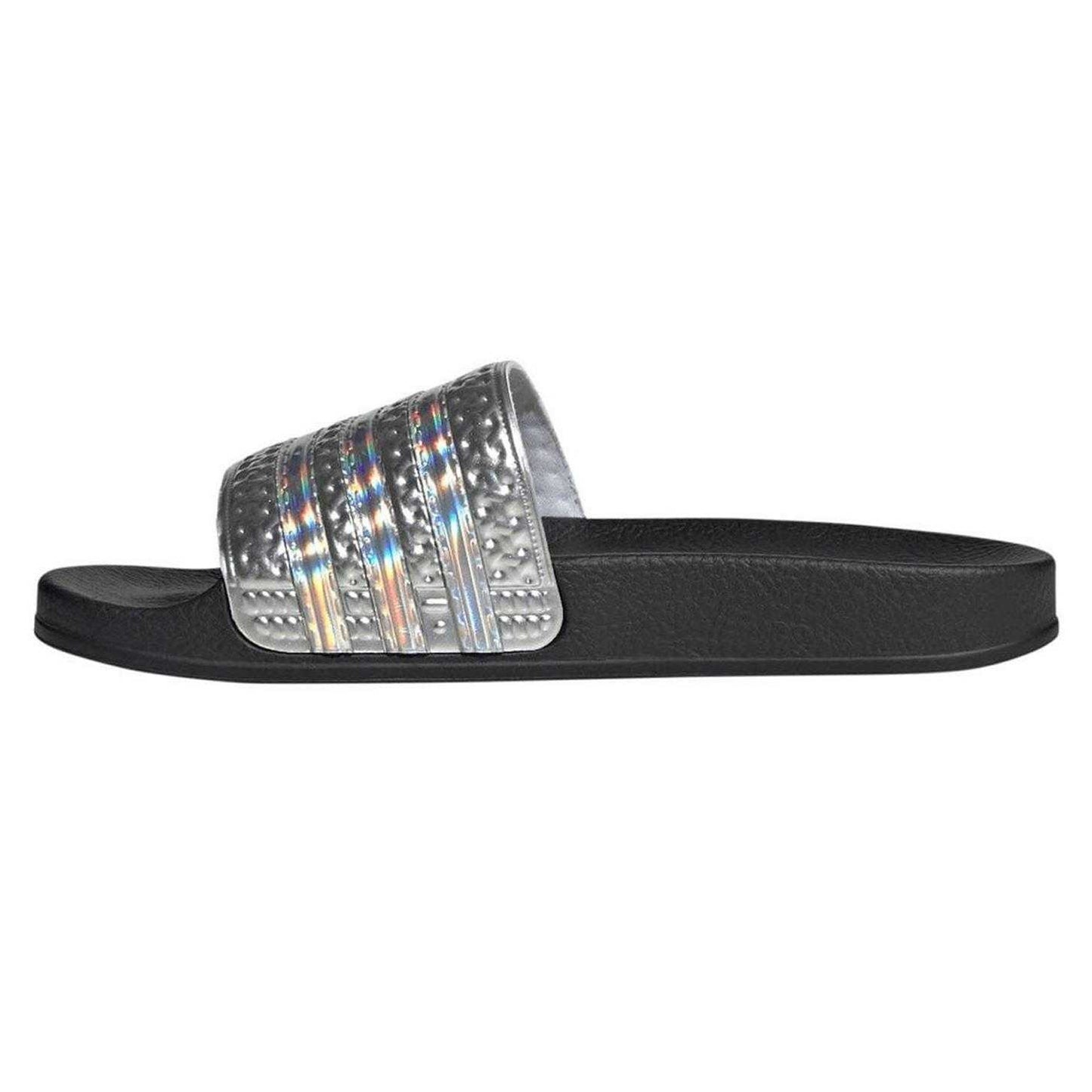 Black - Back - Adidas Childrens-Kids Adilette Slides
