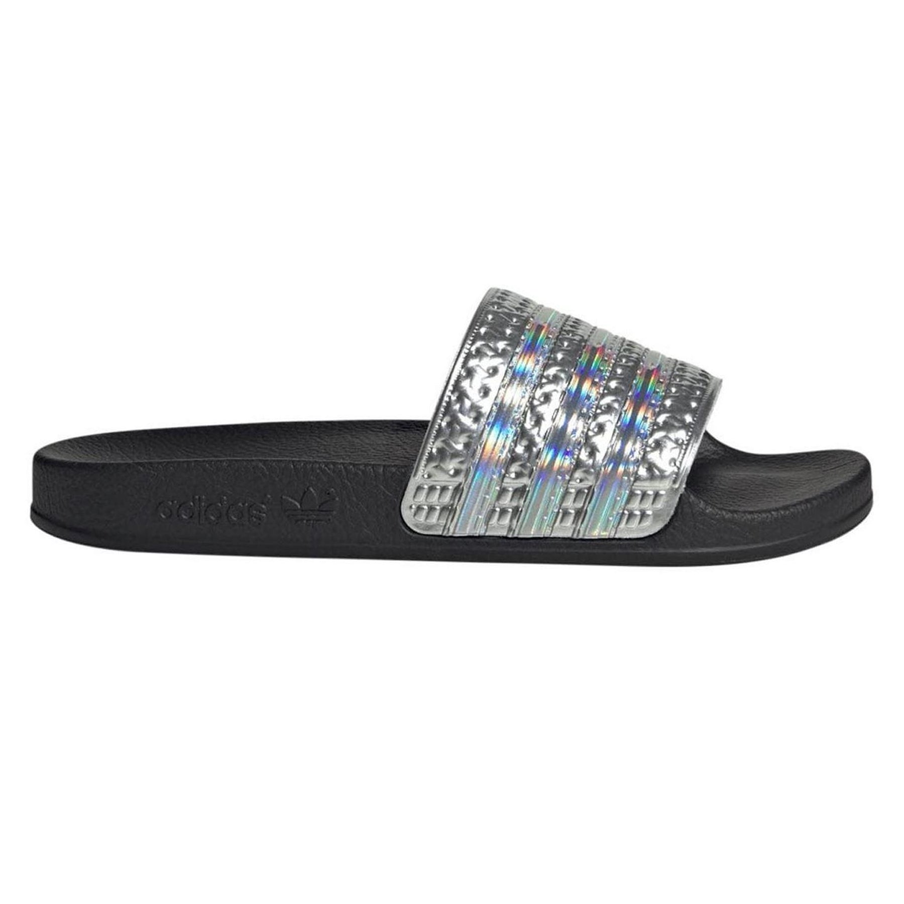 Black - Front - Adidas Childrens-Kids Adilette Slides