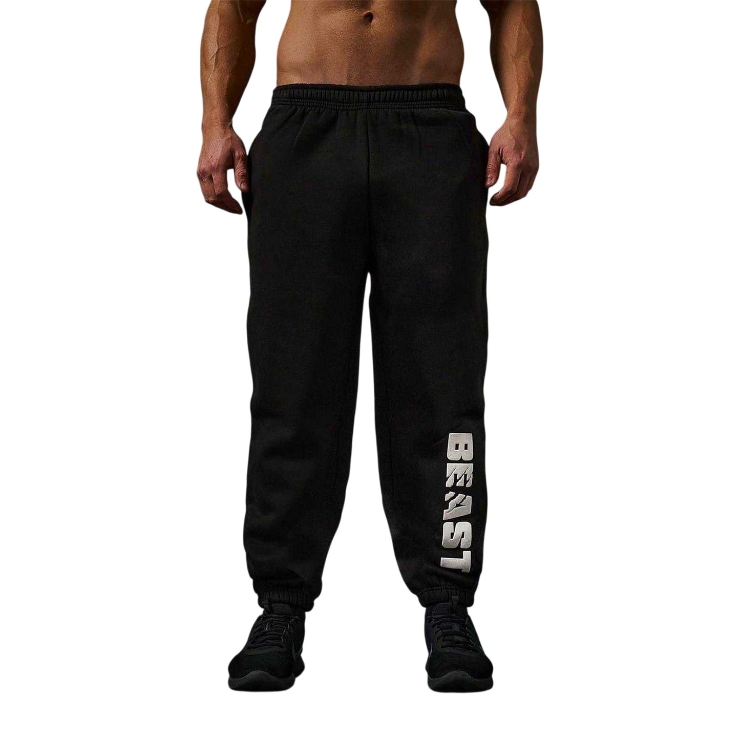 Black - Lifestyle - BEAST Unisex Adult Core Logo Joggers