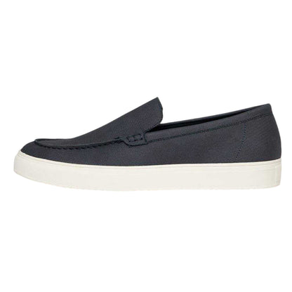 Navy - Back - Threadbare Mens Anthony Canvas Flat Loafers