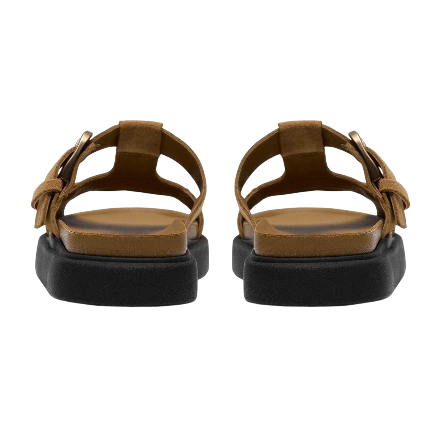 Warm Sand - Back - Clarks Womens-Ladies Aristella Suede Mules