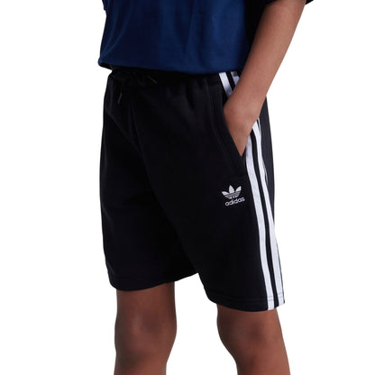 Black - Side - Adidas Childrens-Kids Adicolor 3 Stripes Shorts