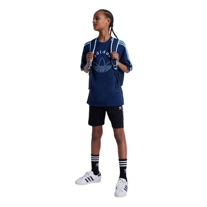 Black - Lifestyle - Adidas Childrens-Kids Adicolor 3 Stripes Shorts