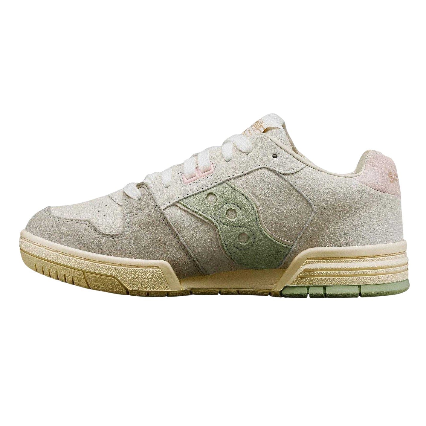 Beige - Side - Saucony Womens-Ladies Suede Low Trainers