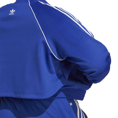 Blue - Side - Adidas Womens-Ladies Originals 3 Stripes Track Jacket