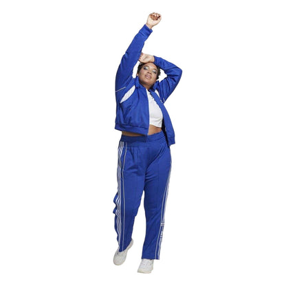 Blue - Pack Shot - Adidas Womens-Ladies Originals 3 Stripes Track Jacket