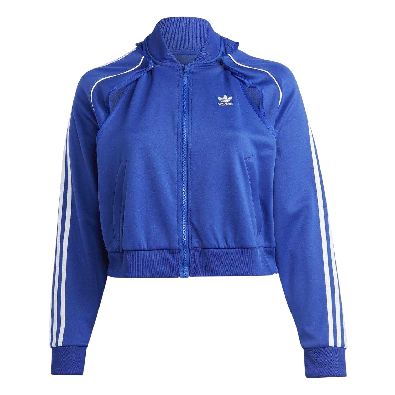 Blue - Front - Adidas Womens-Ladies Originals 3 Stripes Track Jacket