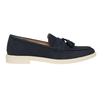 Navy - Front - Threadbare Mens Alistair Suede Loafers