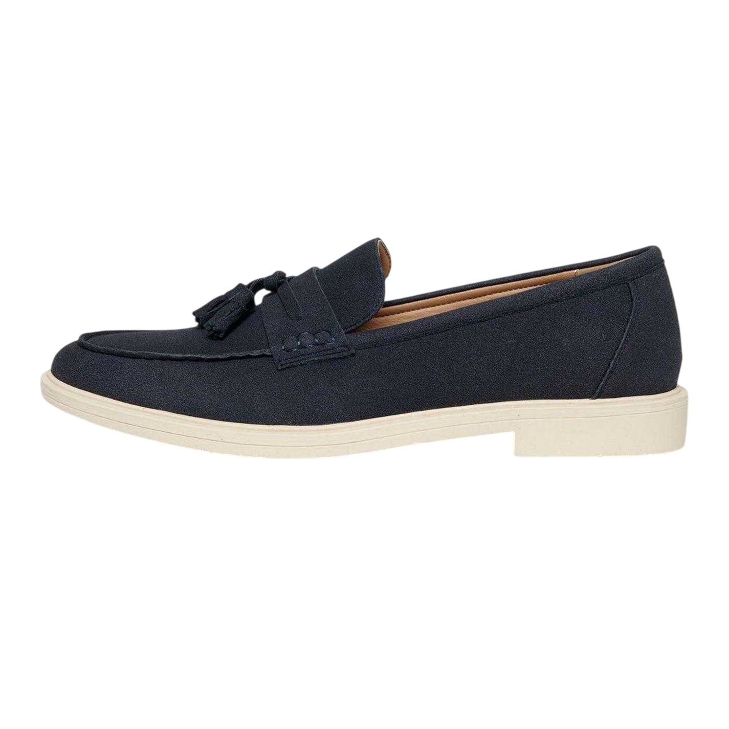 Navy - Back - Threadbare Mens Alistair Suede Loafers