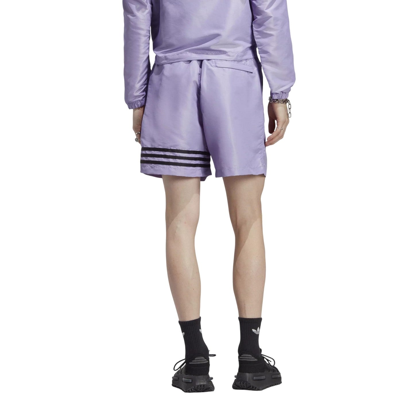 Lavender - Back - Adidas Mens Originals 3 Stripes Regular Swim Shorts