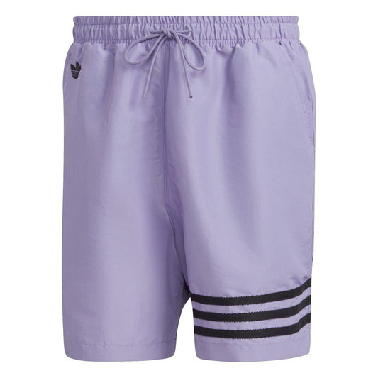 Lavender - Front - Adidas Mens Originals 3 Stripes Regular Swim Shorts