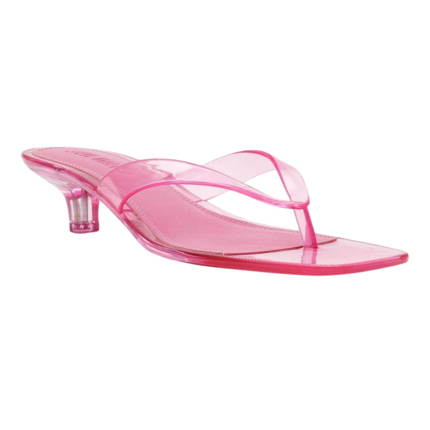 Pink - Side - Steve Madden Womens-Ladies Kitten Heel Thong