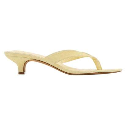 Yellow - Front - Steve Madden Womens-Ladies Kitten Heel Thong