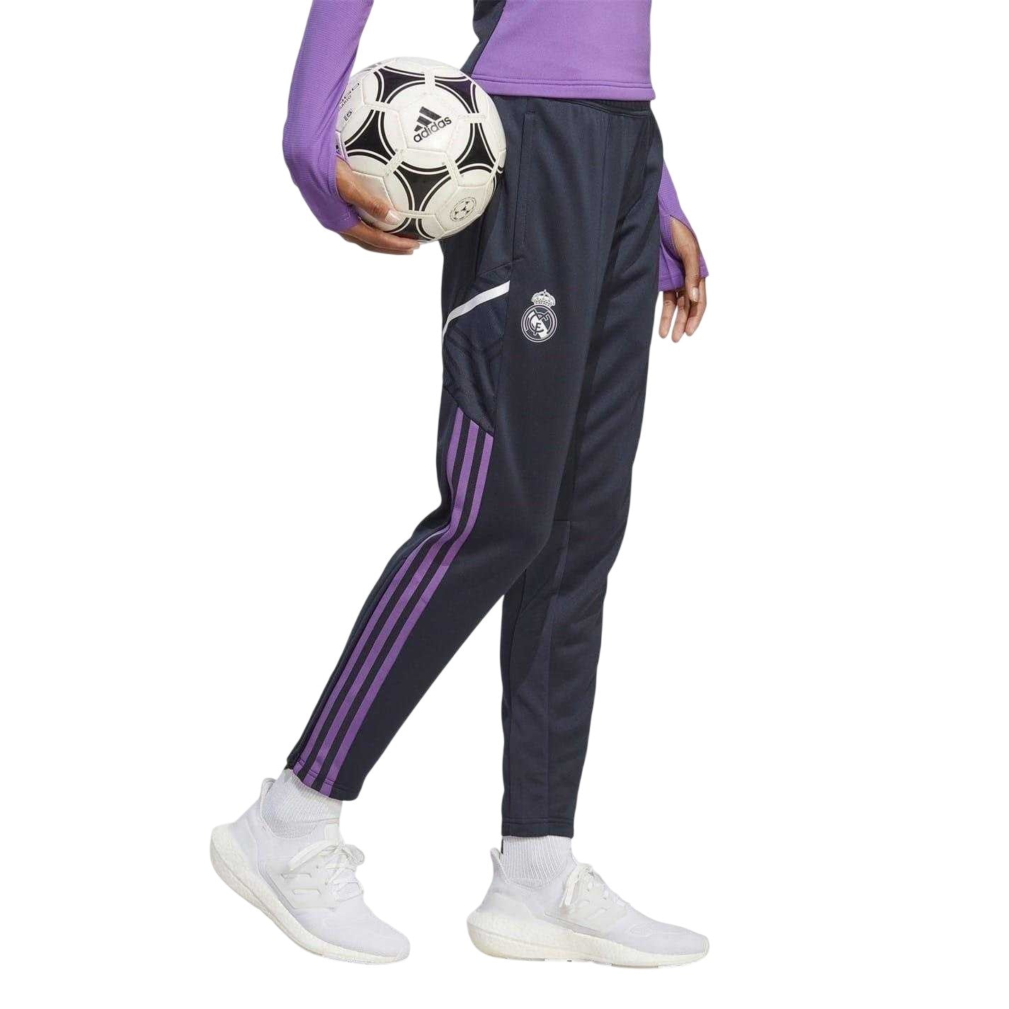 Night Navy - Pack Shot - Adidas Womens-Ladies Condivo 22 Real Madrid CF Training Tracksuit Bottoms
