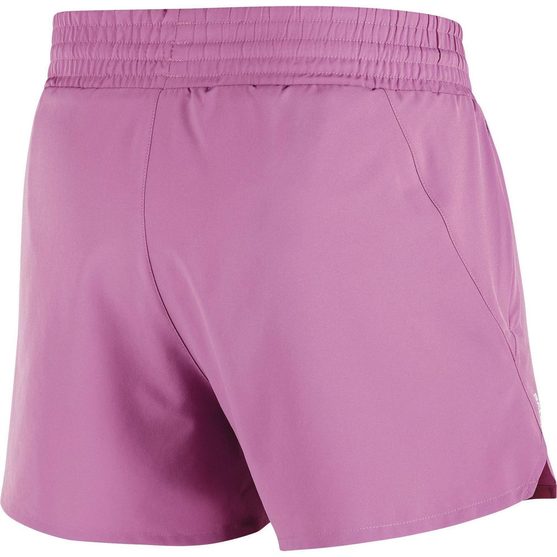 Purple - Back - Salomon Womens-Ladies Shakeout Core Running Shorts