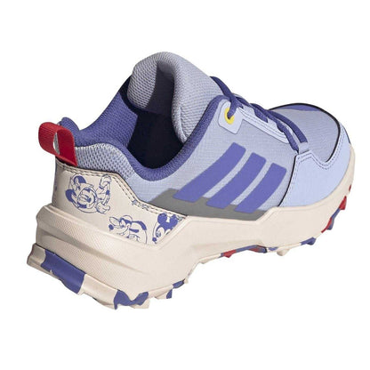 Violet-Blue-Ruby Red - Back - Mickey Mouse Childrens-Kids Terrex AX4R Adidas Flat Walking Shoes