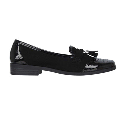 Black Patent - Front - Miso Womens-Ladies Tasha Loafers