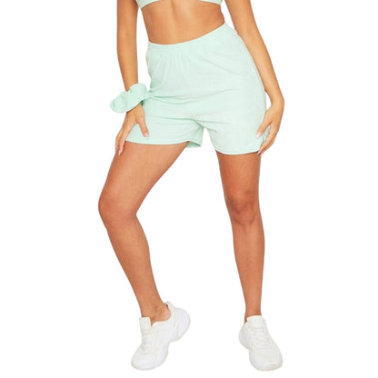 Mint - Side - Missy Empire Womens-Ladies Casual Shorts