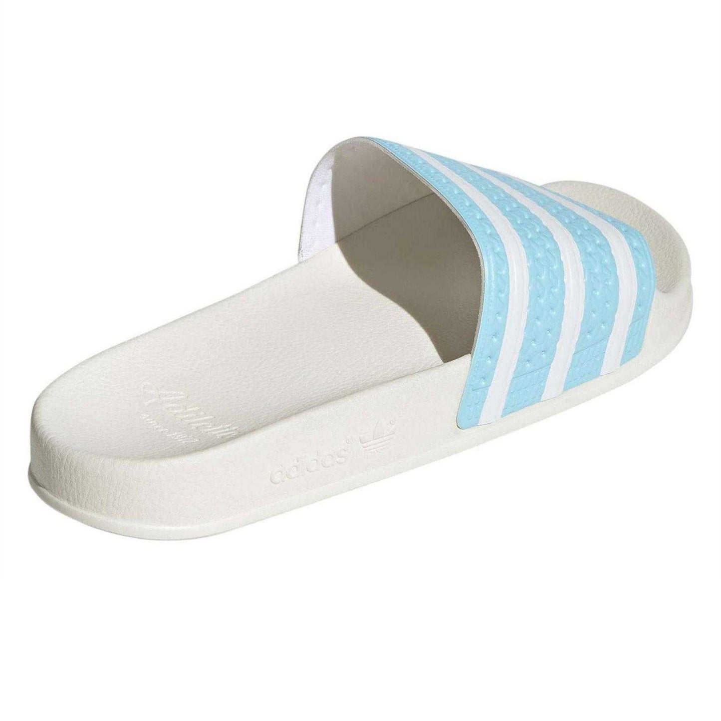 Bliss Blue - Back - Adidas Mens Adilette Striped Sliders