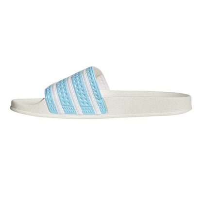 Bliss Blue - Side - Adidas Mens Adilette Striped Sliders
