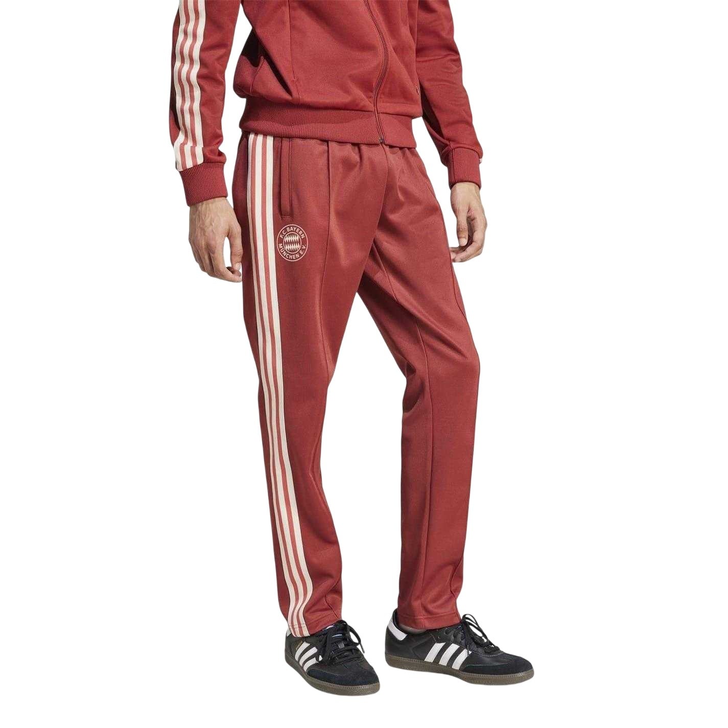 Red - Lifestyle - Adidas Mens Originals FC Bayern Munich Tracksuit Bottoms