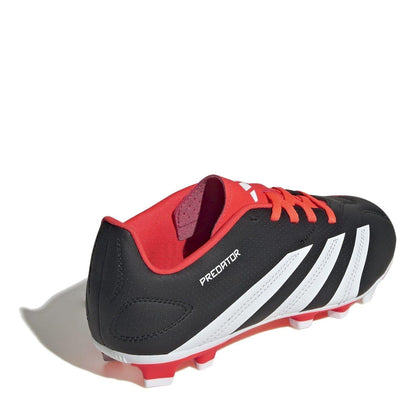 Black-White-Red - Lifestyle - Adidas Childrens-Kids Predator Club Flexible Ground Football Boots