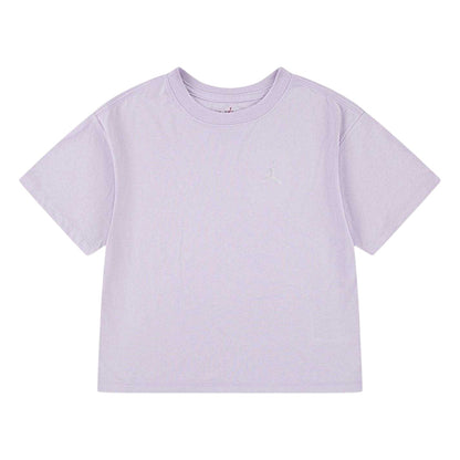Lilac - Front - Nike Girls Logo Crop T-Shirt