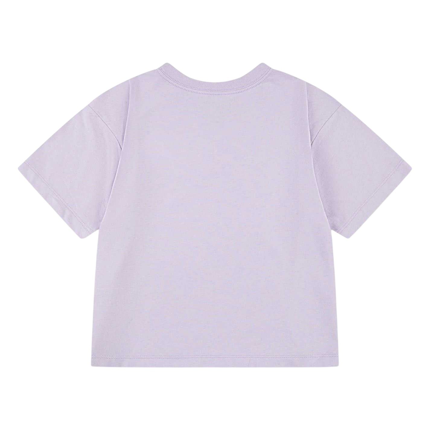 Lilac - Back - Nike Girls Logo Crop T-Shirt