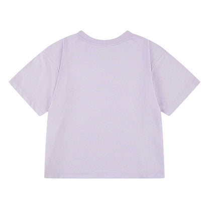 Lilac - Back - Nike Girls Logo Crop T-Shirt