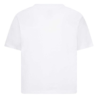 White-Black - Back - Nike Girls Logo Crop T-Shirt