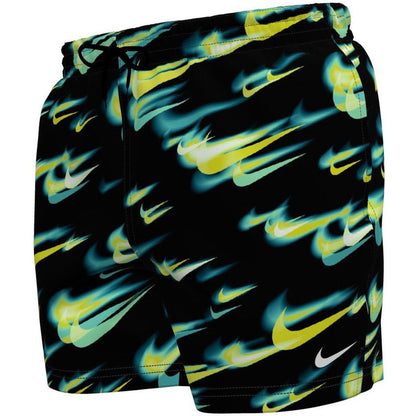 Black-Green - Front - Nike Mens Breaker Swim Shorts