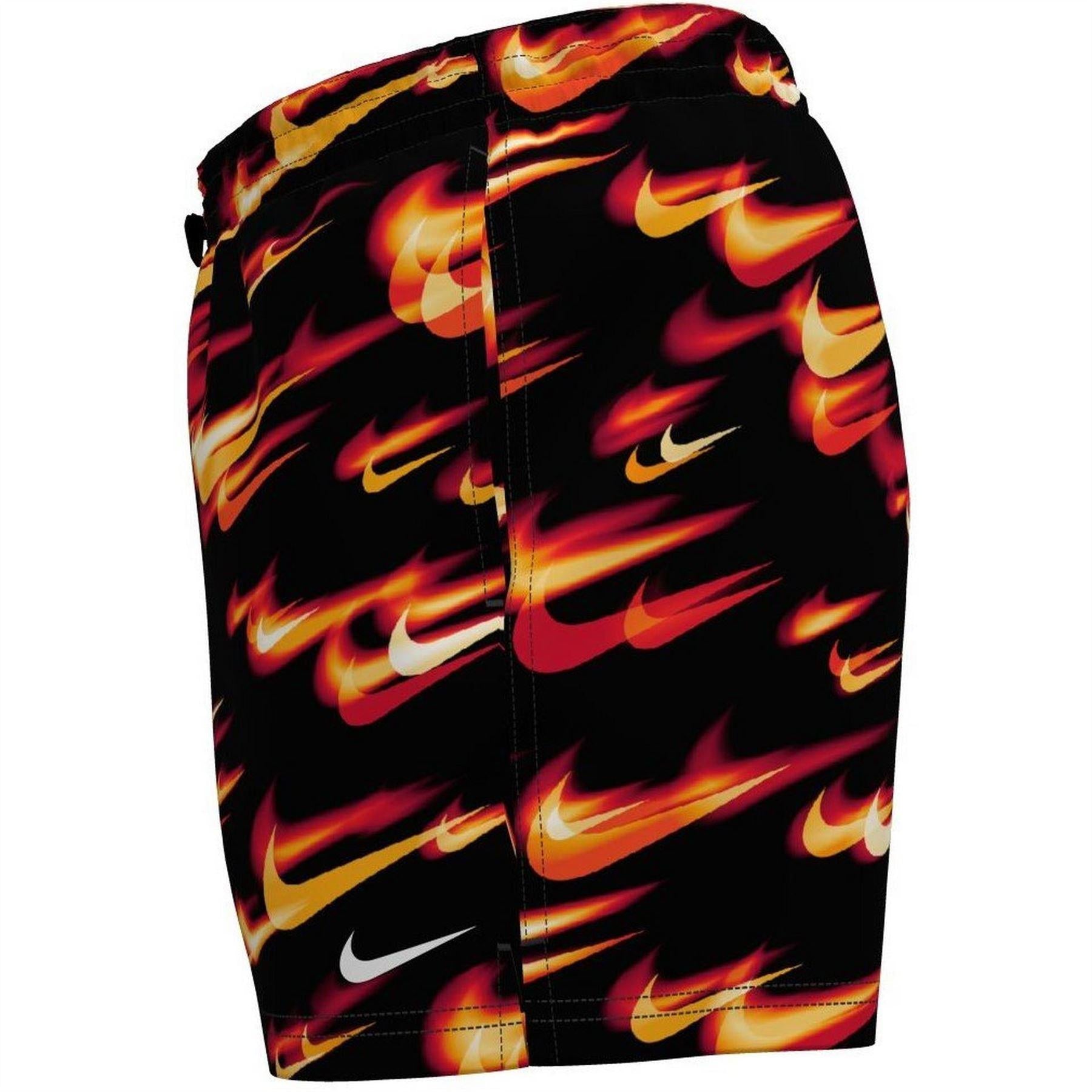 Black-University Red - Side - Nike Mens Breaker Swim Shorts