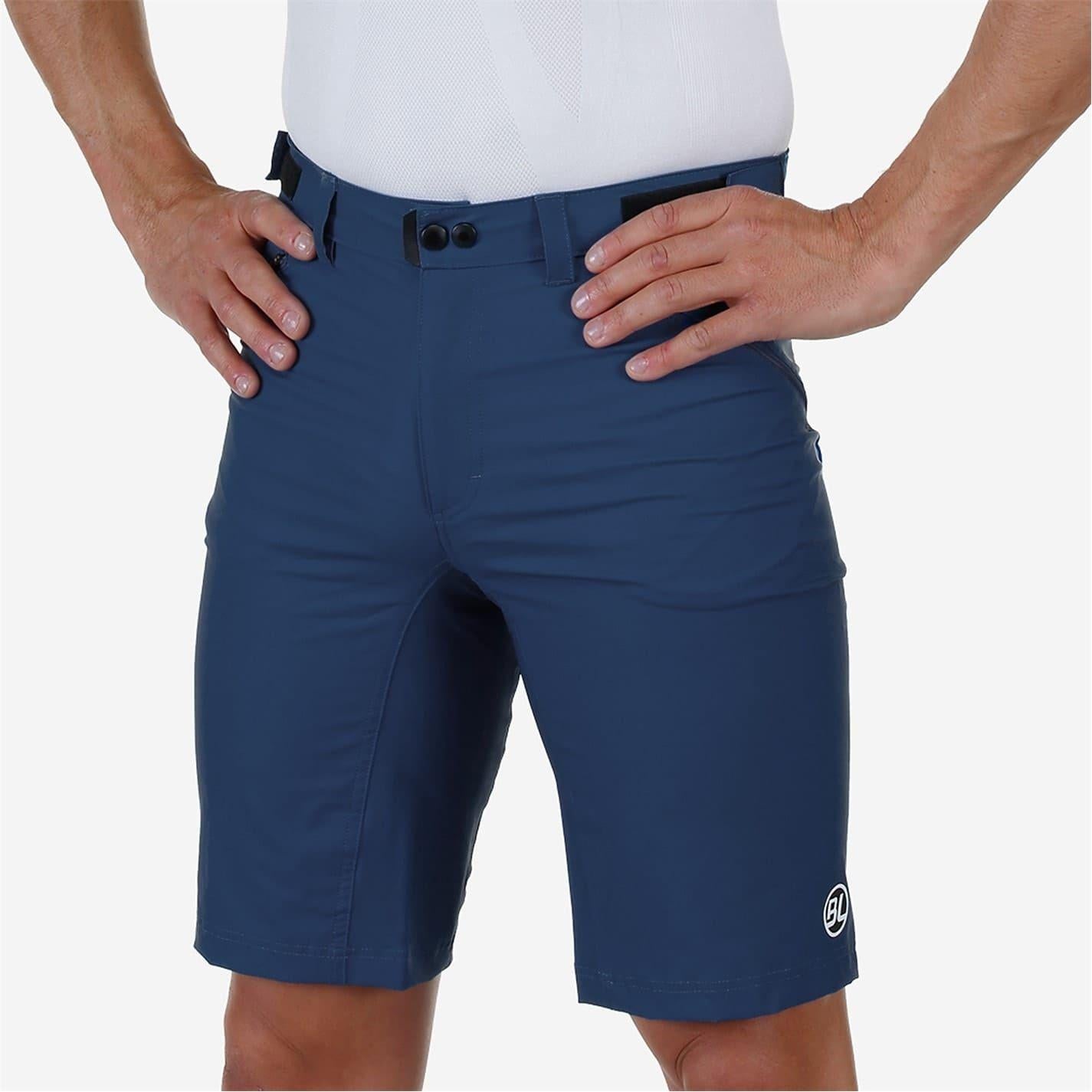 Blue - Side - Bicycle Line Mens Ostiglia 2 Baggy Cycling Shorts