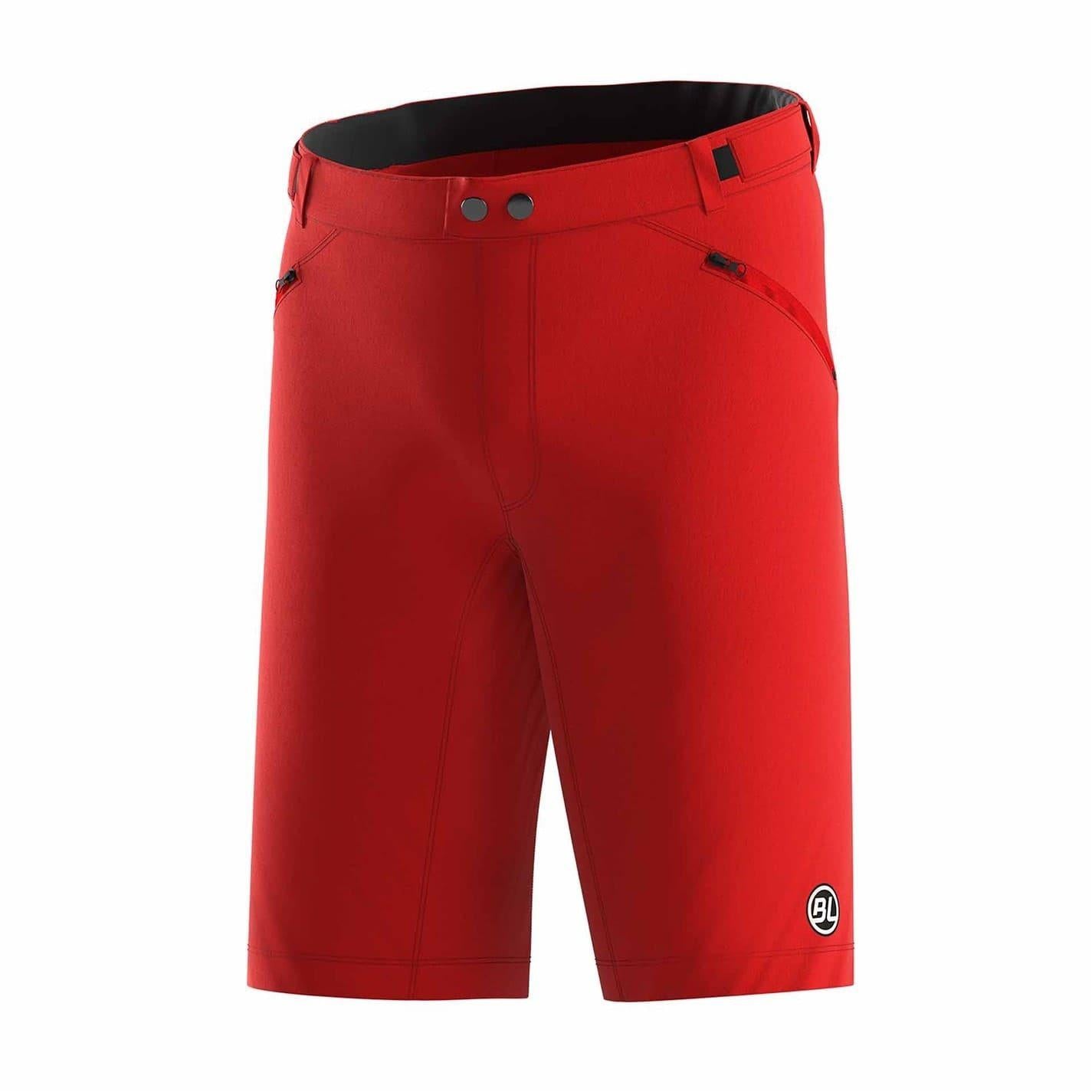 Red - Front - Bicycle Line Mens Ostiglia 2 Baggy Cycling Shorts