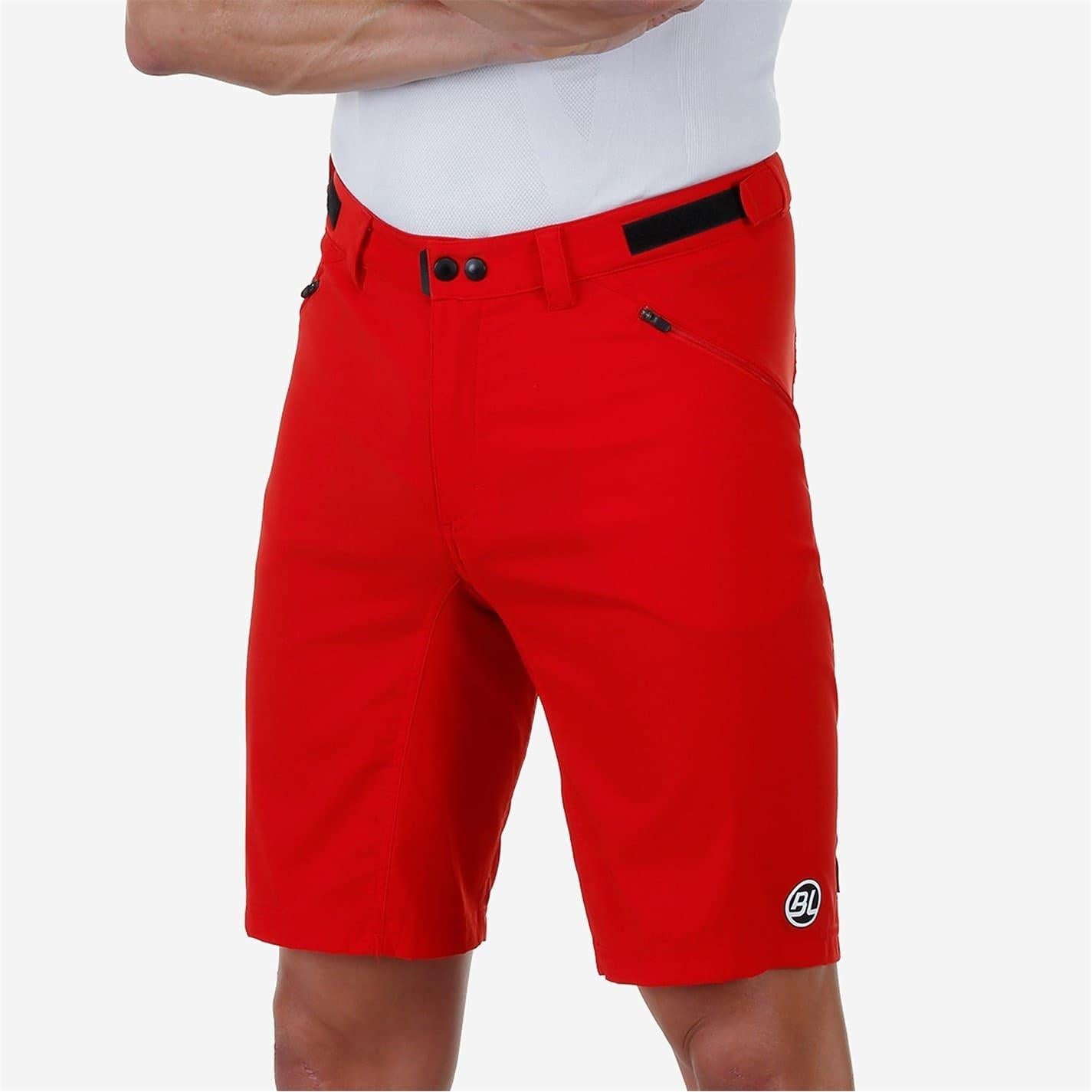 Red - Side - Bicycle Line Mens Ostiglia 2 Baggy Cycling Shorts