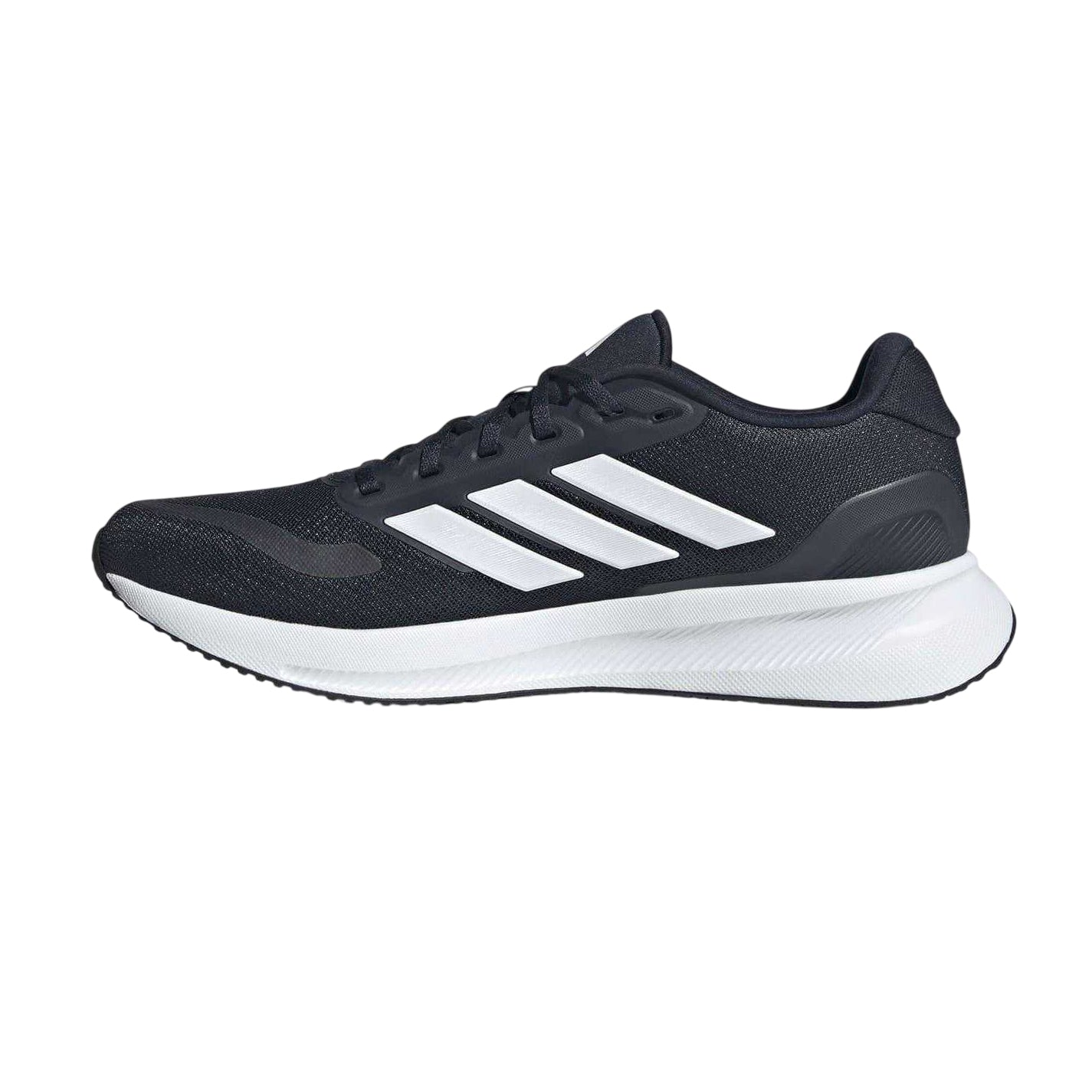 Navy-White - Side - Adidas Mens Falcon Mesh Trainers