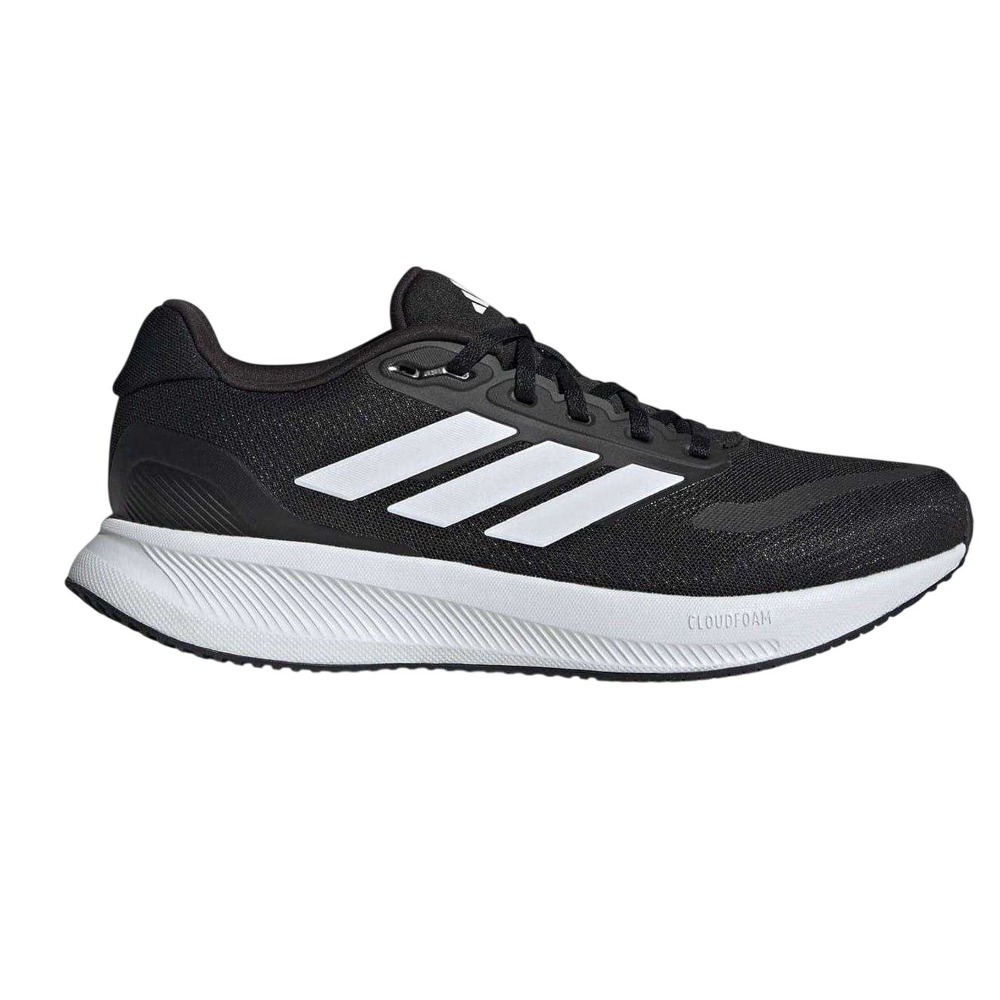 Black-White - Front - Adidas Mens Falcon Mesh Trainers