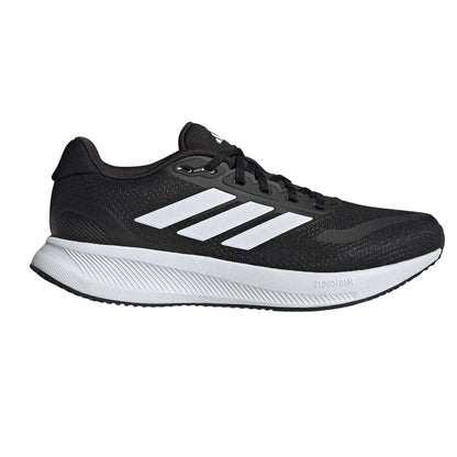 Black-White - Front - Adidas Mens Falcon Mesh Trainers
